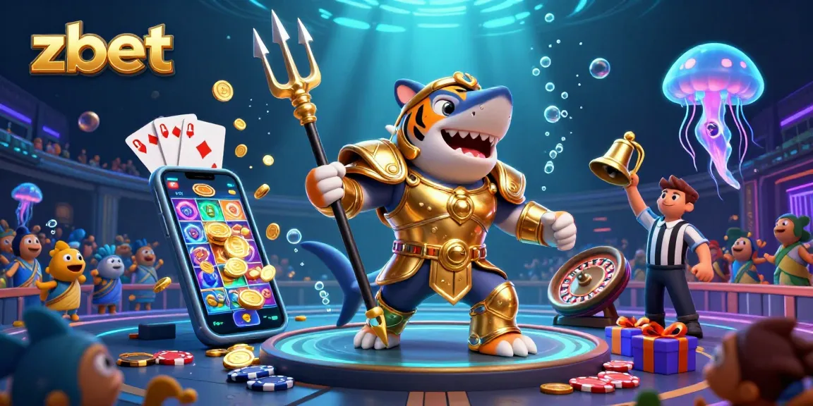Engage in thrilling gambling experiences with zbet featuring a vibrant underwater casino scene.