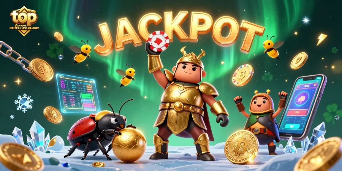 Celebrate wins at top credit card casinos with fun characters and exciting gambling elements in vibrant 3D.