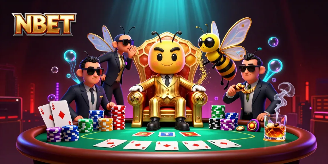Witness a vibrant NBET gaming scene with a cartoon bumblebee mob boss in action.
