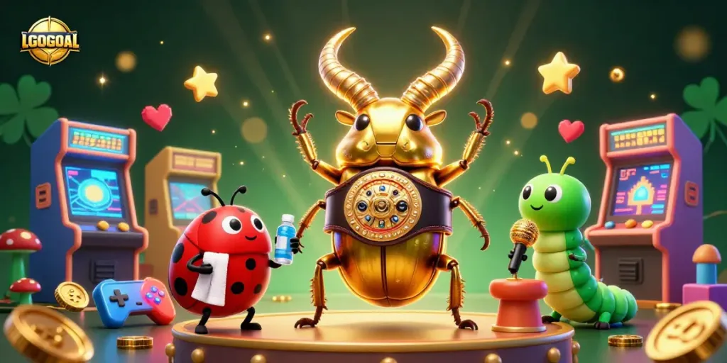 Engage with LGOGOAL's exciting universe through this dynamic gaming scene filled with colorful elements.