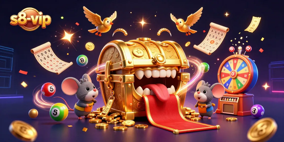 Engage with thrilling gameplay at s8-vip while exploring vibrant lottery balls and golden treasures.