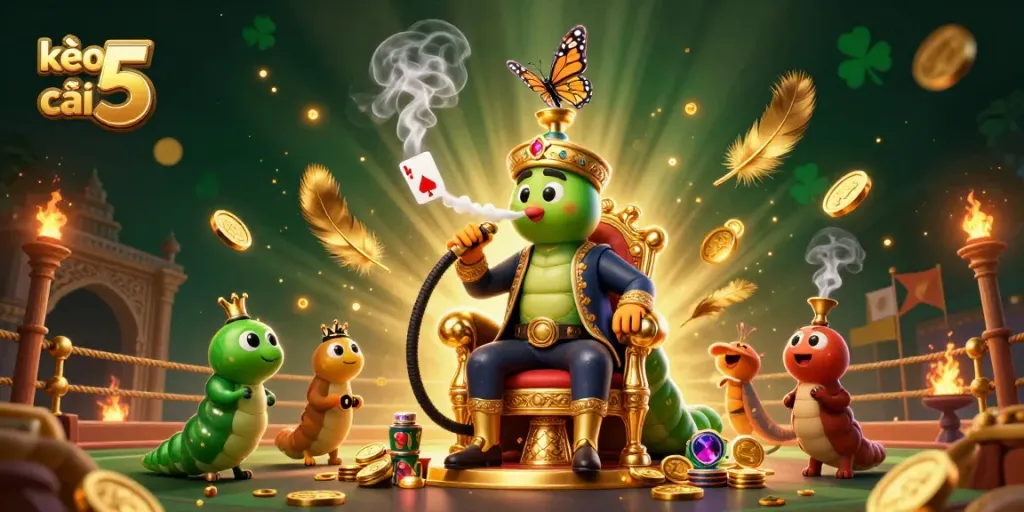 Engage with kèo nhà cái 5 in this vibrant sports betting illustrated scene with dynamic elements.