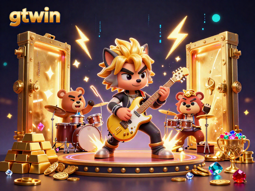 Experience the thrilling energy of gtwin with vibrant characters and dazzling casino elements.