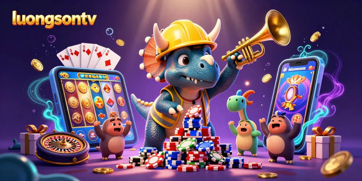 Experience thrilling betting action with luongsontv featuring cheerful dinosaurs playing poker.