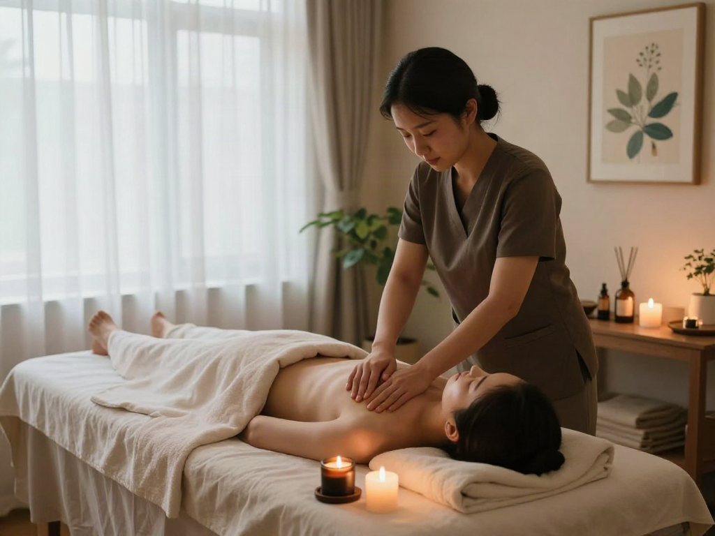 Experience the tranquility of 안양출장안마 with a serene massage therapy session in a soothing spa environment.