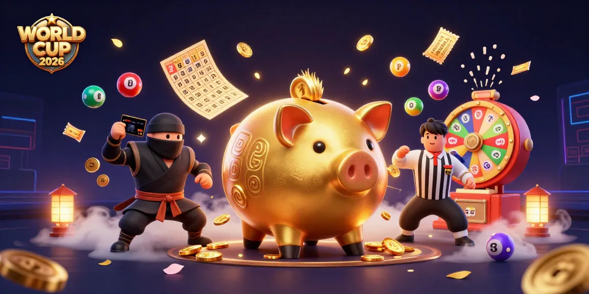 Check out the thrilling WORLD CUP 2026 action as a sumo wrestler piggy bank stomps for coins!