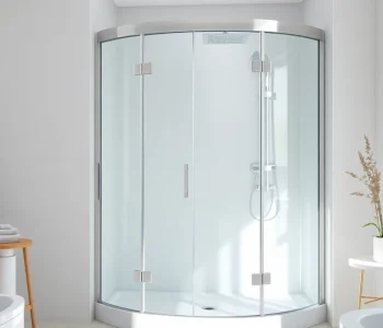 Komplett duschkabine 80x80 eckeinstieg mit elegantem Design und klaren Linien im modernen Badezimmer.