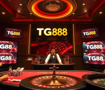 Betting excitement at nhà cái tg88 with players engaging at the casino table.