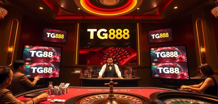 Betting excitement at nhà cái tg88 with players engaging at the casino table.