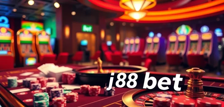 Experience the thrill of gambling with j88 bet at a vibrant casino table full of excitement.