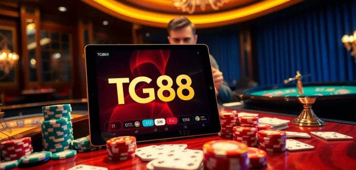Experience the thrill of TG88 online gaming with vibrant casino elements and engaging players.