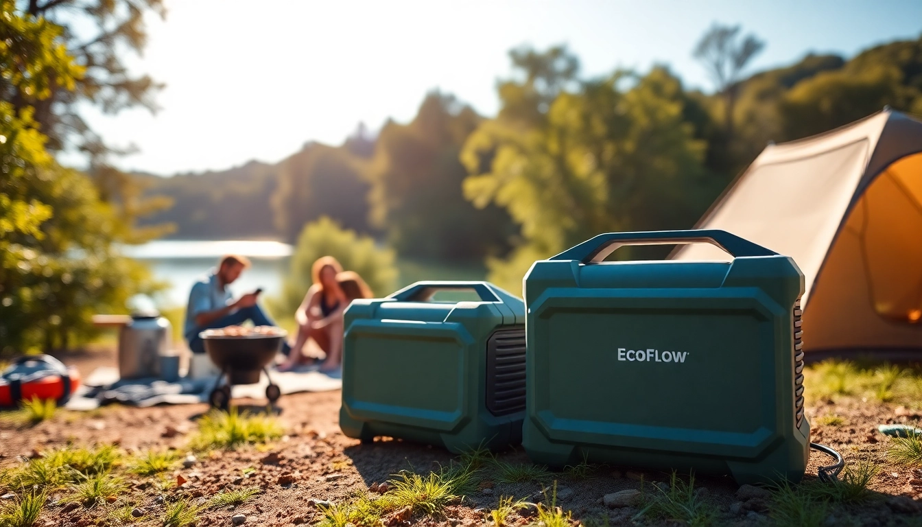 Boost your outdoor experience with EcoFlow powering a picnic setup in nature.